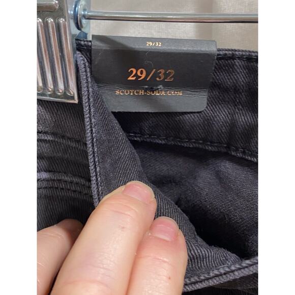 Scotch and Soda Maison Scotch The Skim Super Slim Size 29/32 Black Jeans New - Picture 8 of 16